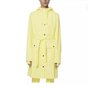 Rains Yellow Hooded Raincoat